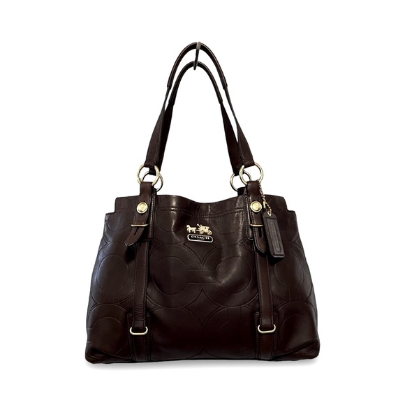 Coach Dark Brown Leather Shoulder Bag - Picture 1 of 11